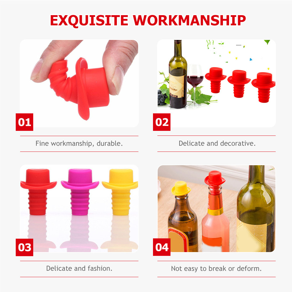 4 stuks siliconen wijnflessens - Wine Beer Hat recensie en prijs